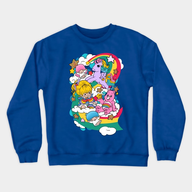 80s rainbows cartoon Crewneck Sweatshirt by otongkoil